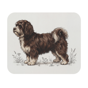 Havanese Dog Desk Accessory – Fluffy Toy Breed Mat, Office Gift for Pet Parents