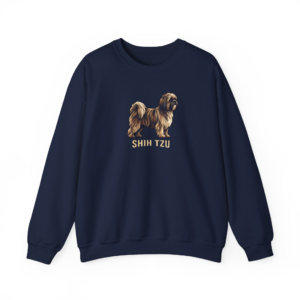 Geometric Shih Tzu Graphic Crewneck | Artistic Toy Breed Owner Gift