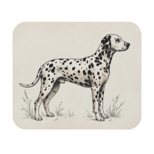 Dalmatian Spotted Dog Mousepad – Artistic Dog Computer Desk Accessory Gift