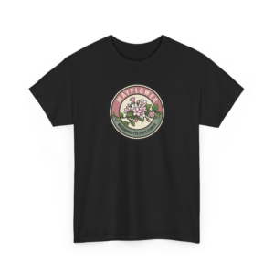Massachusetts State Flower Graphic Tee | Mayflower Botanical Circular Badge