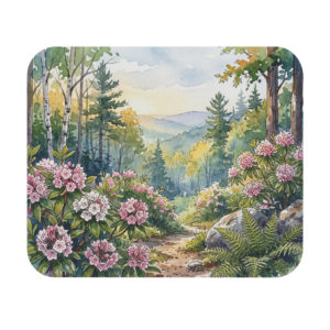 Mountain Laurel Floral Desk Mat - Connecticut State Flower Mousepad