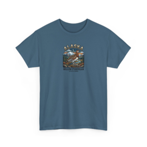 Alaska State Bird Graphic Tee | Willow Ptarmigan Mountain Cotton Shirt
