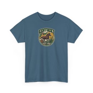 Kentucky Bluegrass State Crest Tee | Thoroughbred Horse Graphic T-Shirt